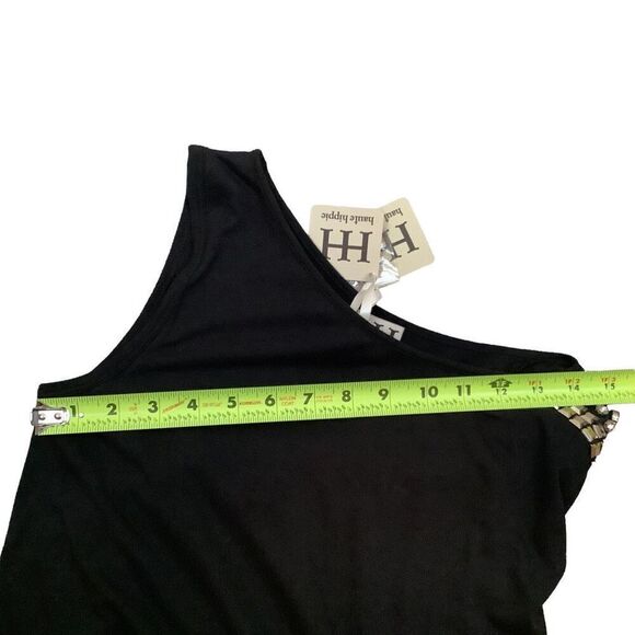 NWT Haute Hippie Asymmetrical ￼Jeweled One Shoulder Midi Dress - Picture 15 of 15